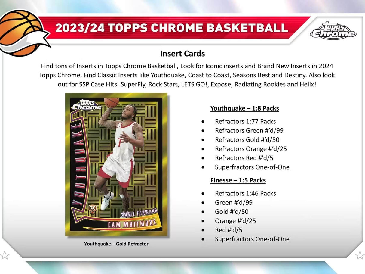 2023/24 Topps Chrome Basketball Hobby Pack