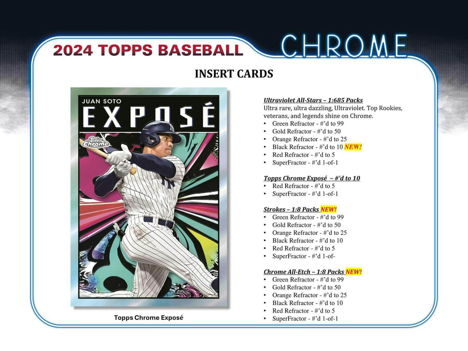 2024 Topps Chrome Baseball Hobby Pack 2024 Topps Chrome Baseball Hobby Pack