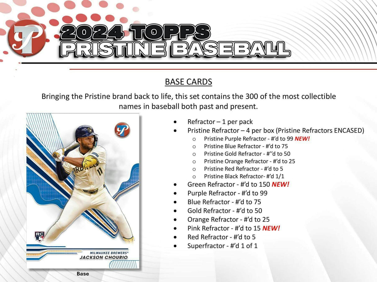 2024 Topps Pristine Baseball Hobby Pack