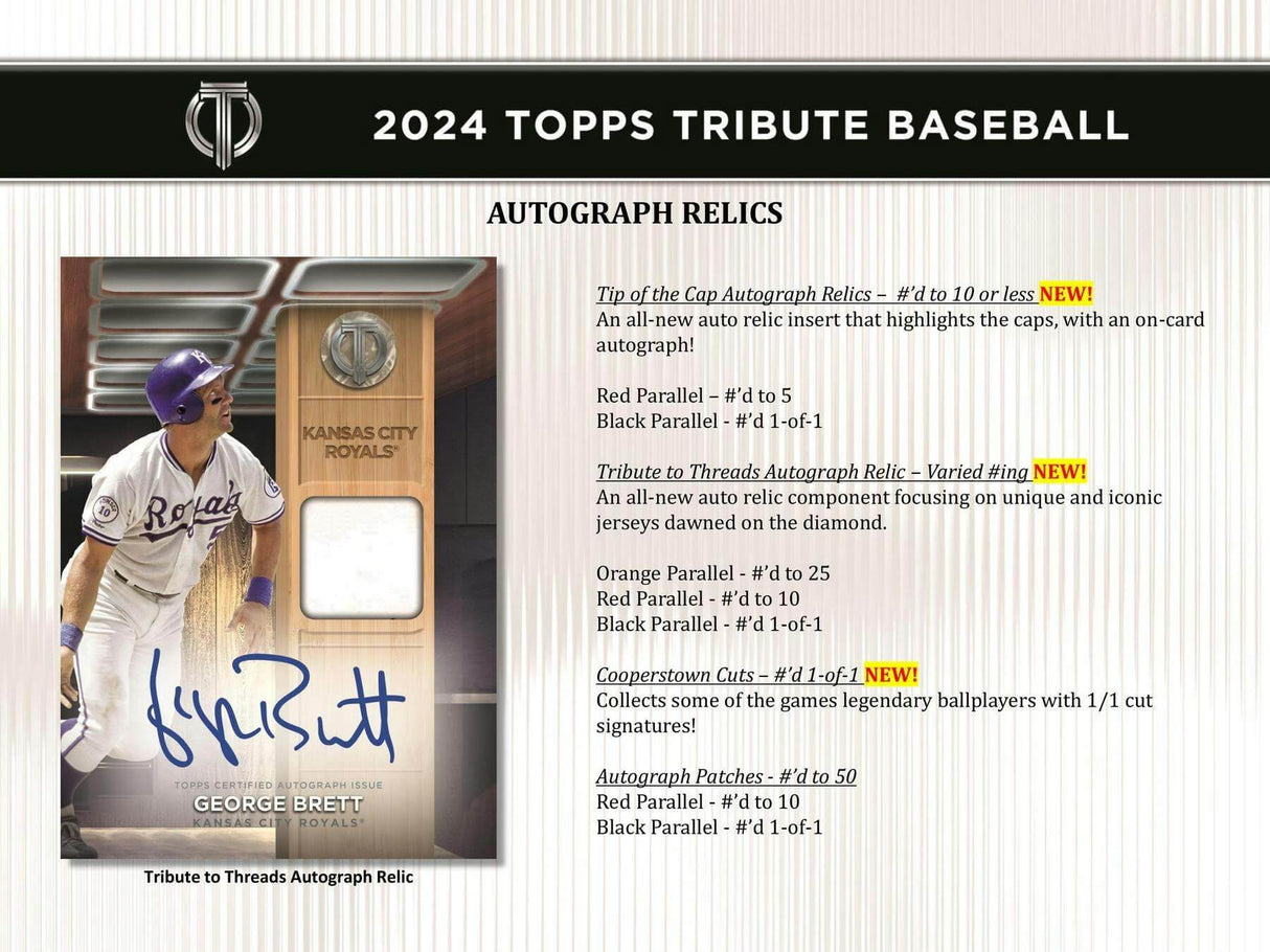 2024 Topps Tribute Baseball Hobby Box