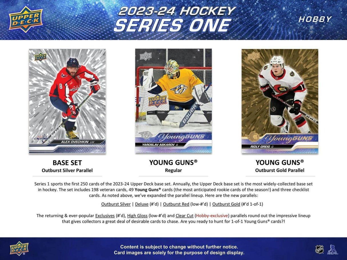 2023/24 Upper Deck Series 1 Hockey Hobby Box