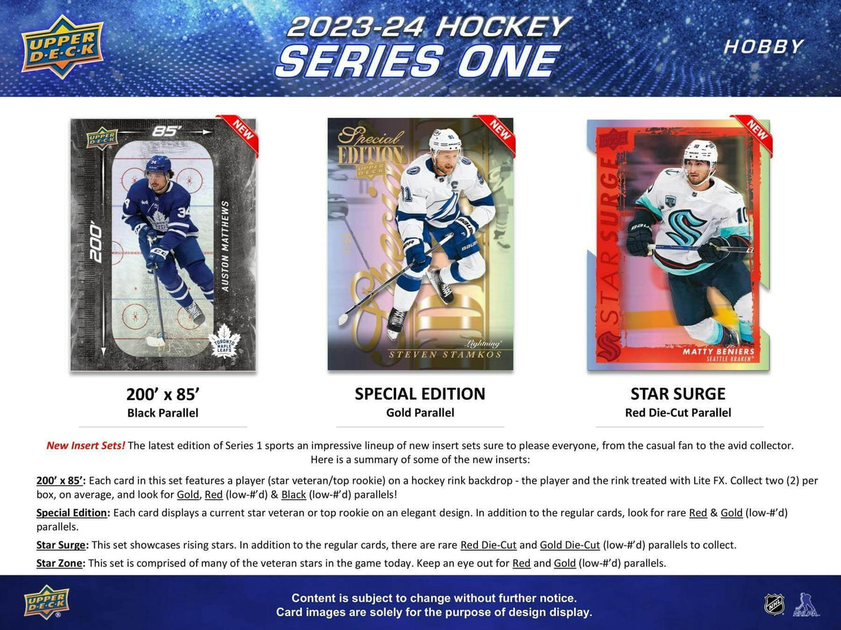 2023/24 Upper Deck Series 1 Hockey Hobby Box