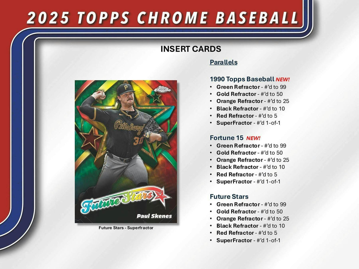 2025 Topps Chrome Baseball Hobby Box
