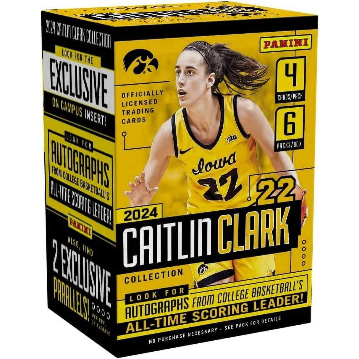 2024 Panini Caitlin Clark Collection Basketball 6-Pack Blaster Box (Exclusive Parallels)