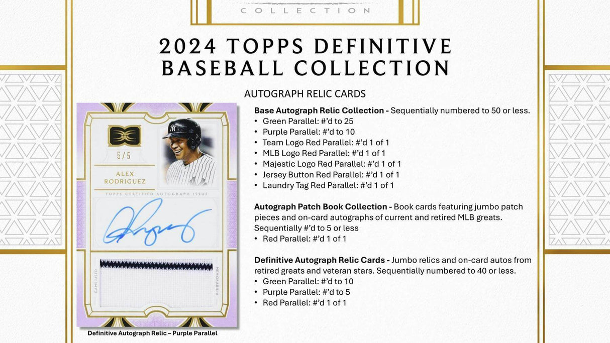 2024 Topps Definitive Collection Baseball Hobby Box