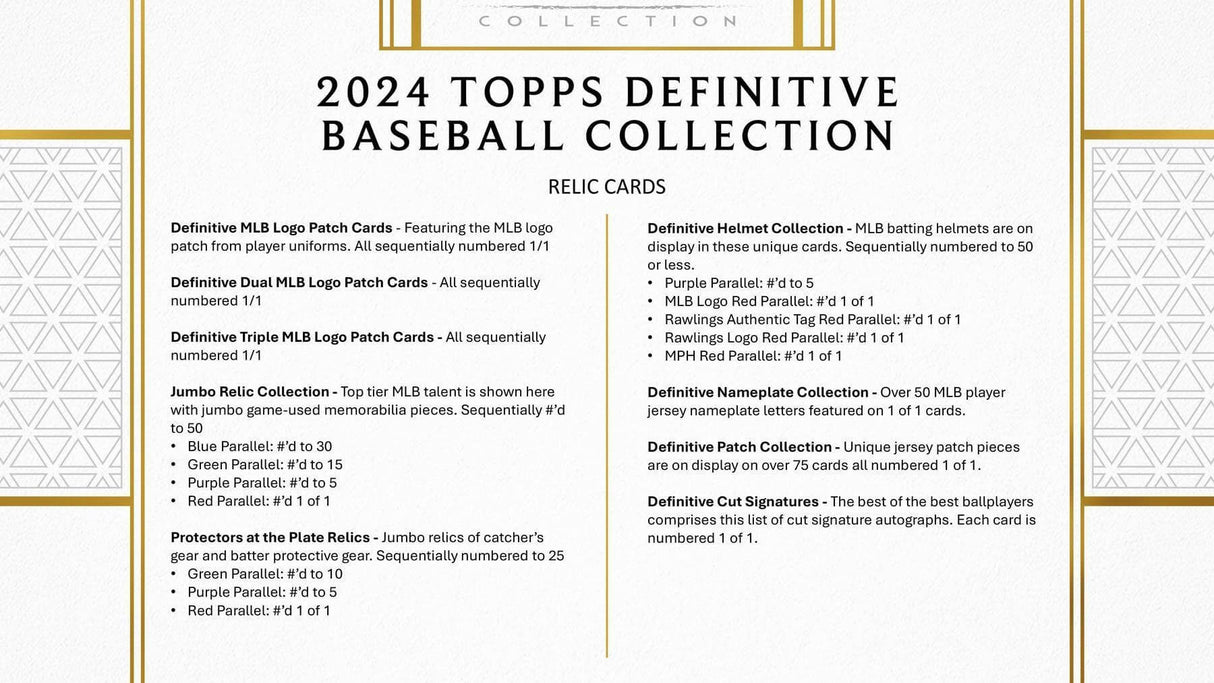 2024 Topps Definitive Collection Baseball Hobby Box