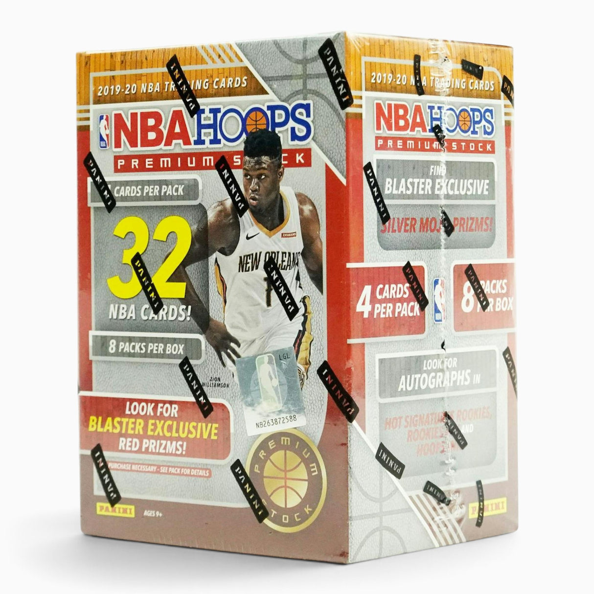 2019/20 Panini NBA Hoops Premium Stock Basketball 8-Pack Blaster Box