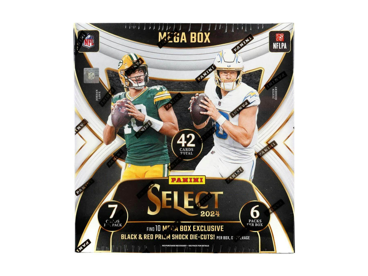 2024 Panini Select Football Mega Box (Black & Red Prizm Shock Die-Cuts)