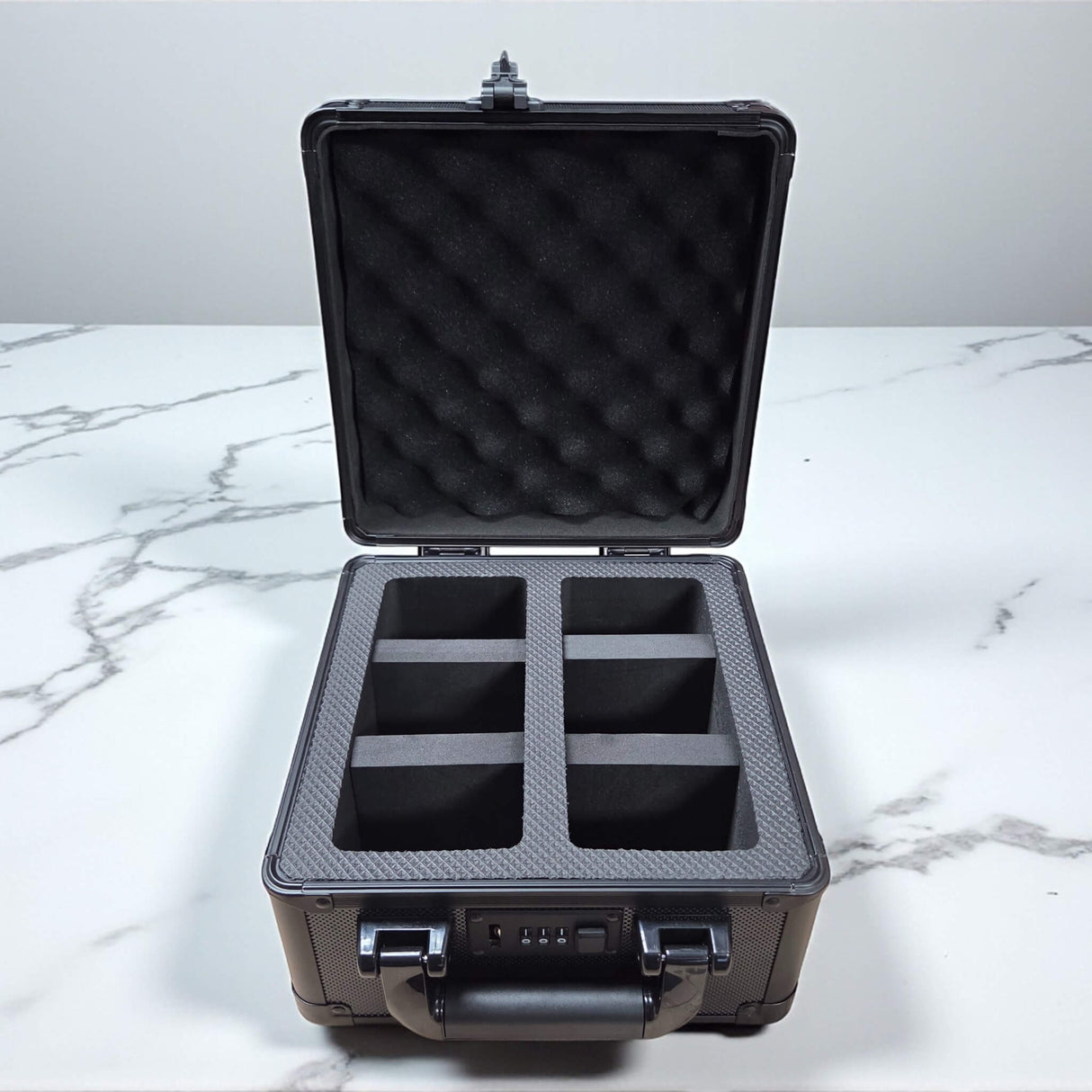 Guardian: 2-Row Graded Card Aluminum Storage Case (Black Diamond Pattern)