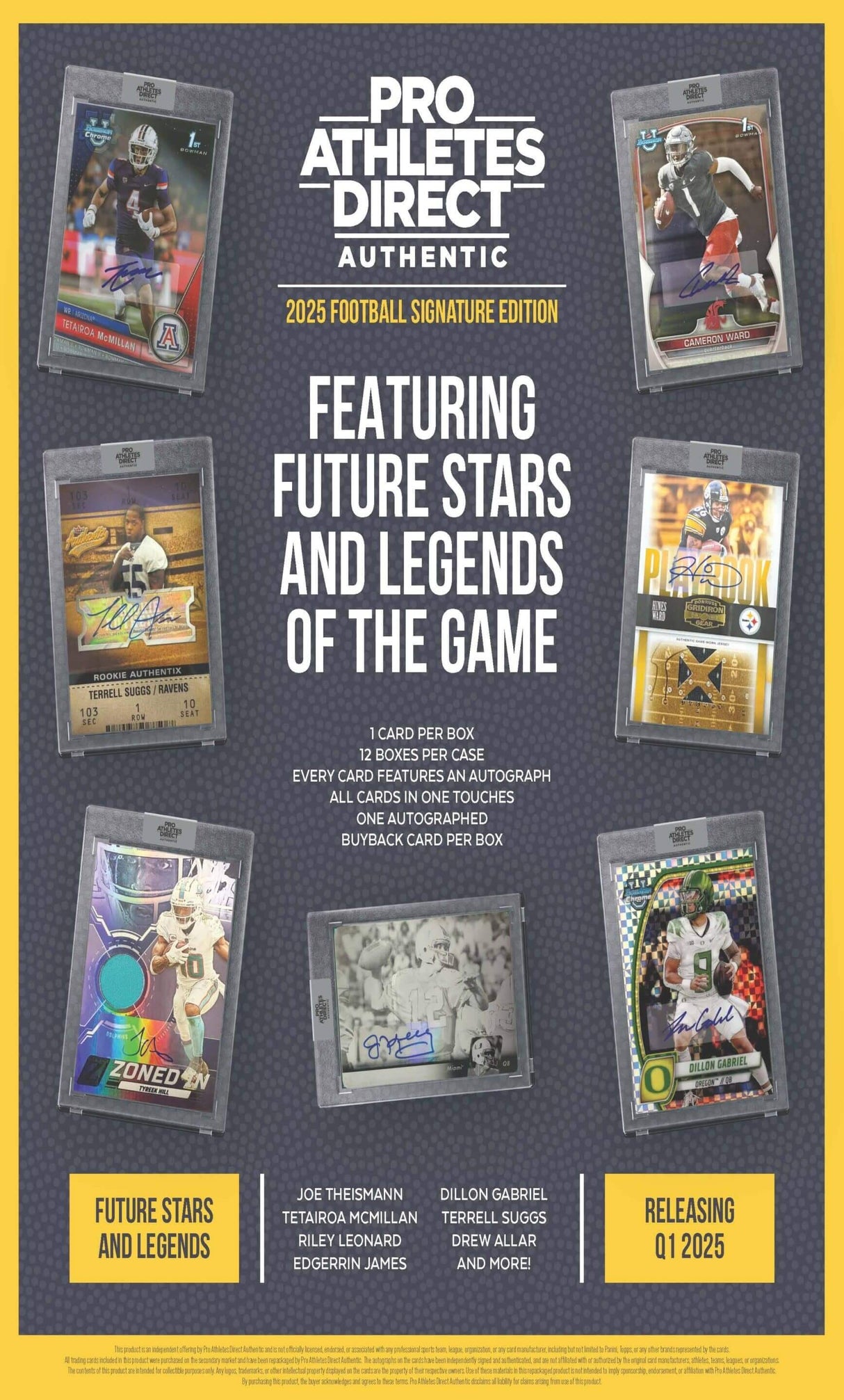 2025 Pro Athletes Direct Signature Edition Football Hobby Box