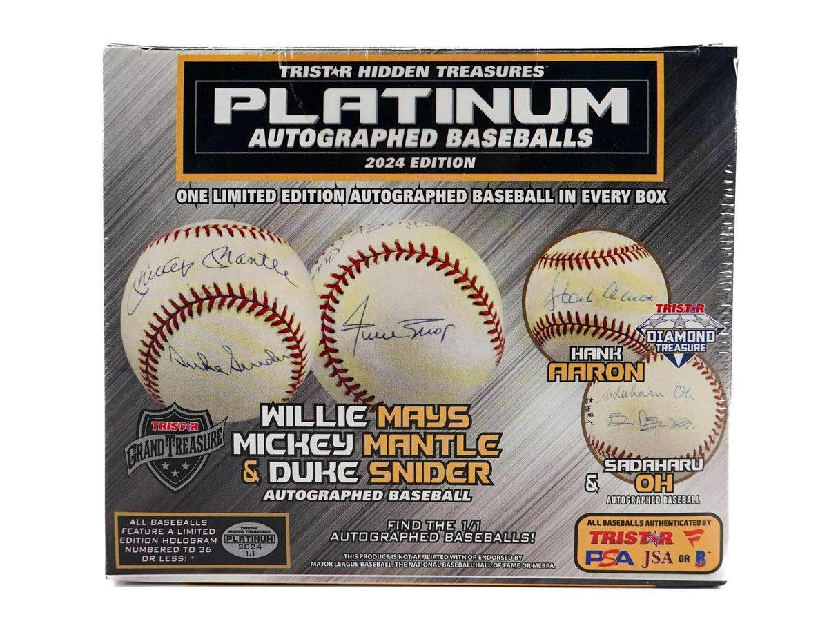 2024 TriStar Hidden Treasures Platinum Autographed Baseballs Hobby Box