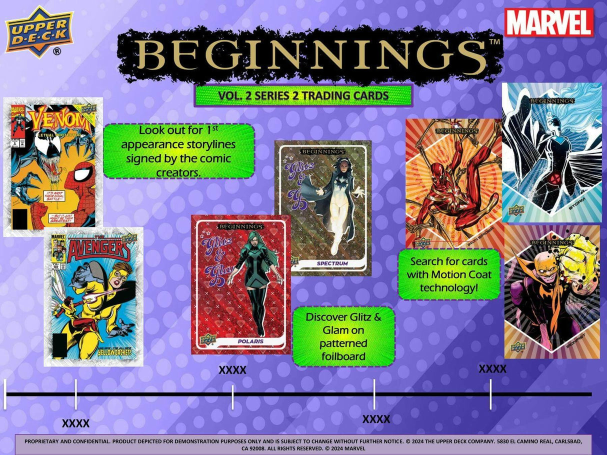 2024 Upper Deck Marvel Beginnings Volume 2 Series 2 Trading Cards Hobby Pack