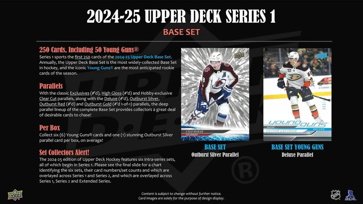 2024/25 Upper Deck Series 1 Hockey Hobby Box
