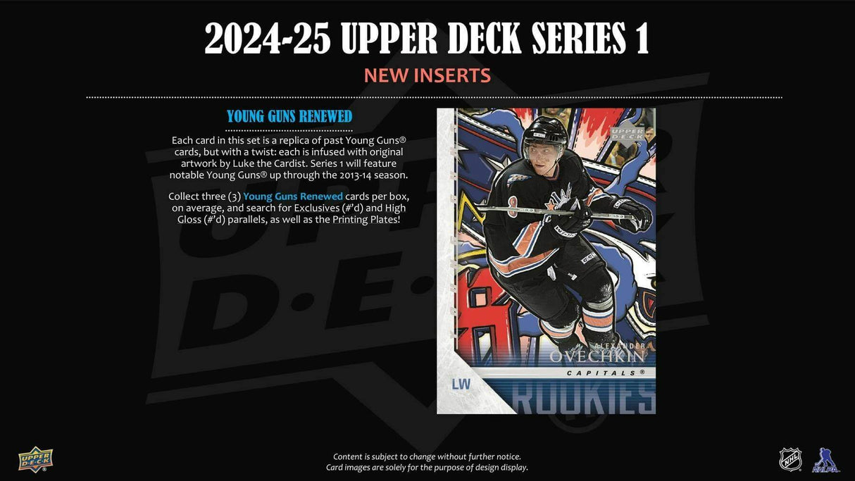 2024/25 Upper Deck Series 1 Hockey Hobby Box