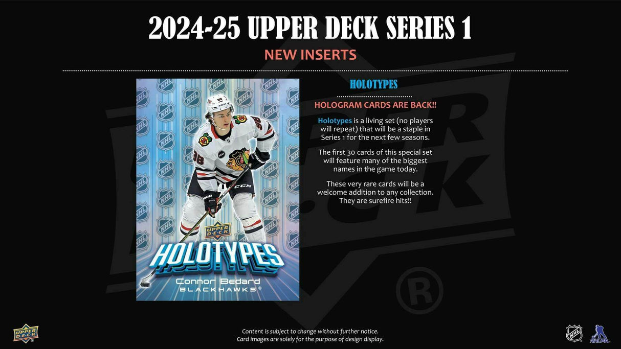 2024/25 Upper Deck Series 1 Hockey Hobby Box