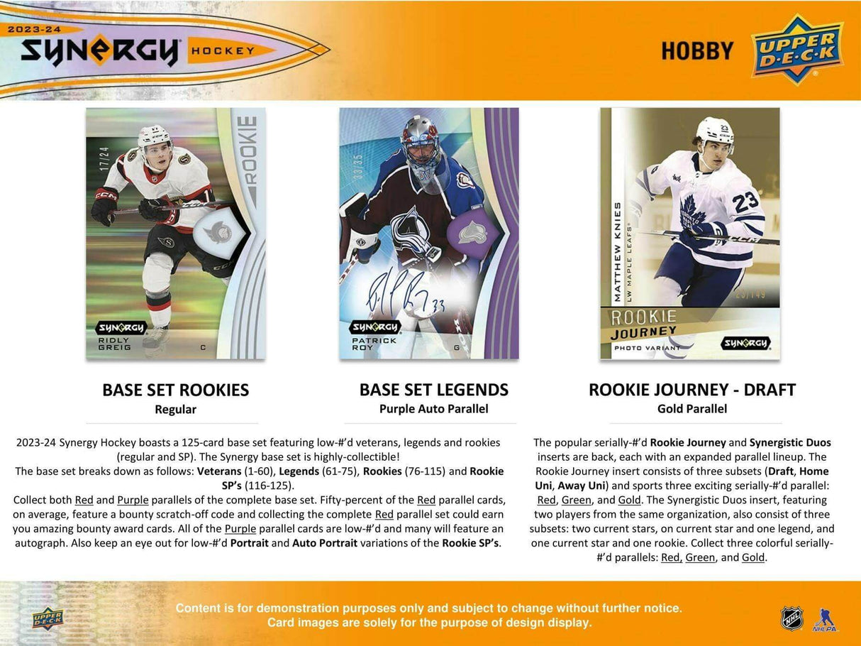 2023/24 Upper Deck Synergy Hockey Hobby Box