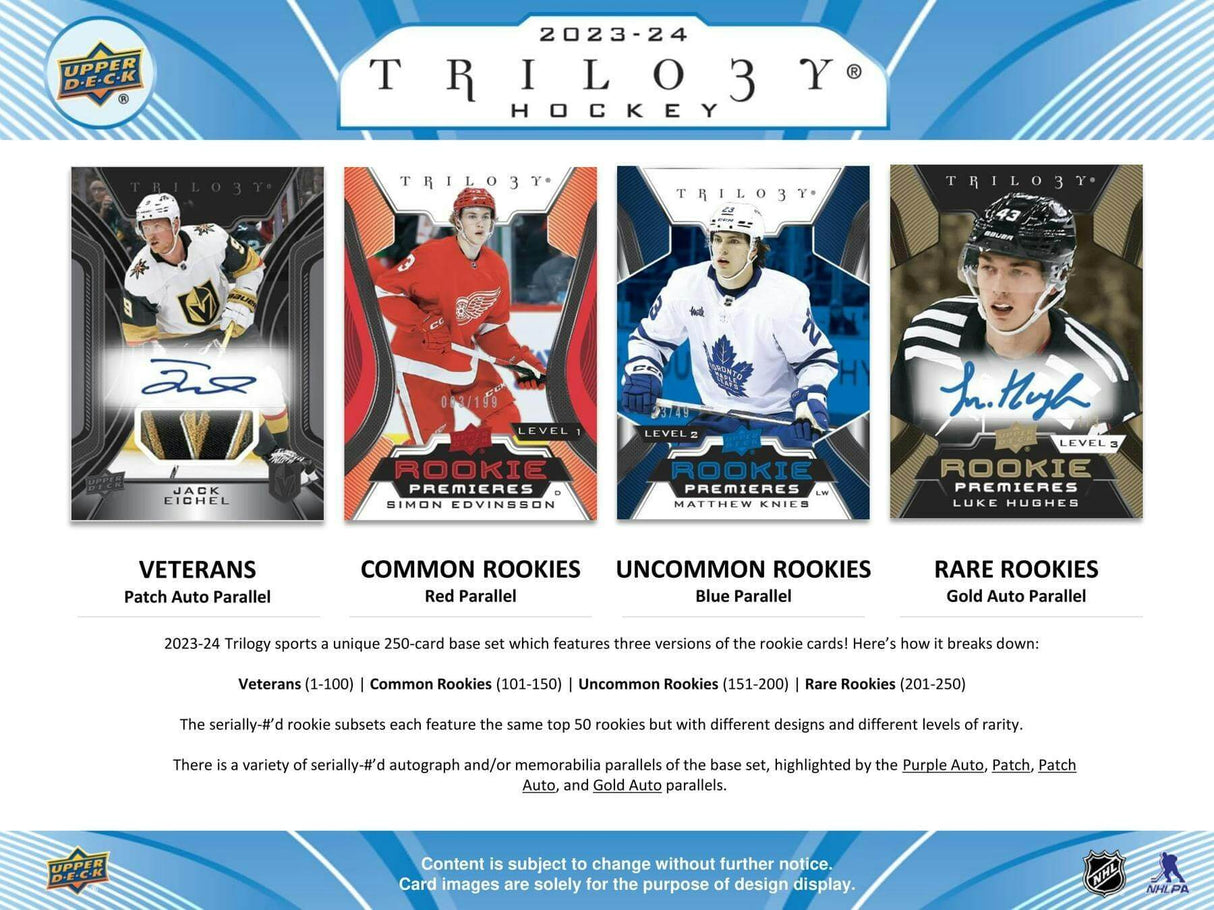 2023/24 Upper Deck Trilogy Hockey Hobby Pack