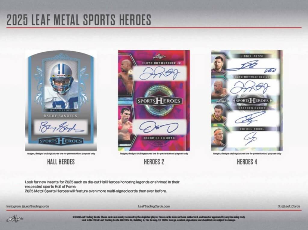 2025 Leaf Metal Sports Heroes Hobby - SOLO Pack