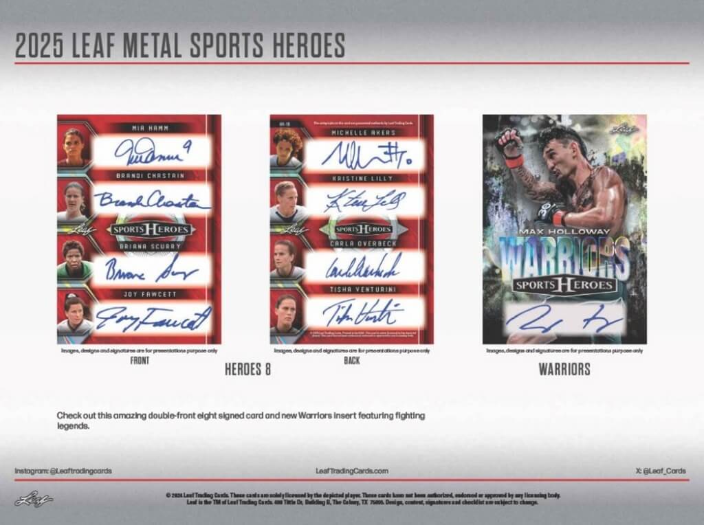 2025 Leaf Metal Sports Heroes Hobby - SOLO Pack