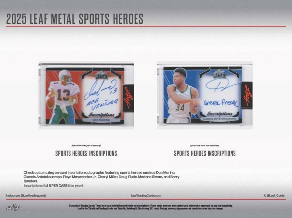 2025 Leaf Metal Sports Heroes Hobby - SOLO Pack