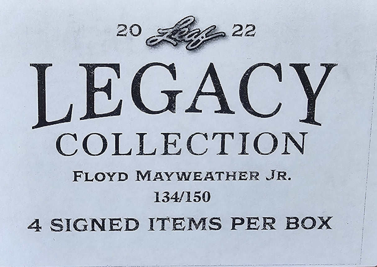 2022 Leaf Legacy Collection Floyd "Money" Mayweather Jr Boxing Hobby Box
