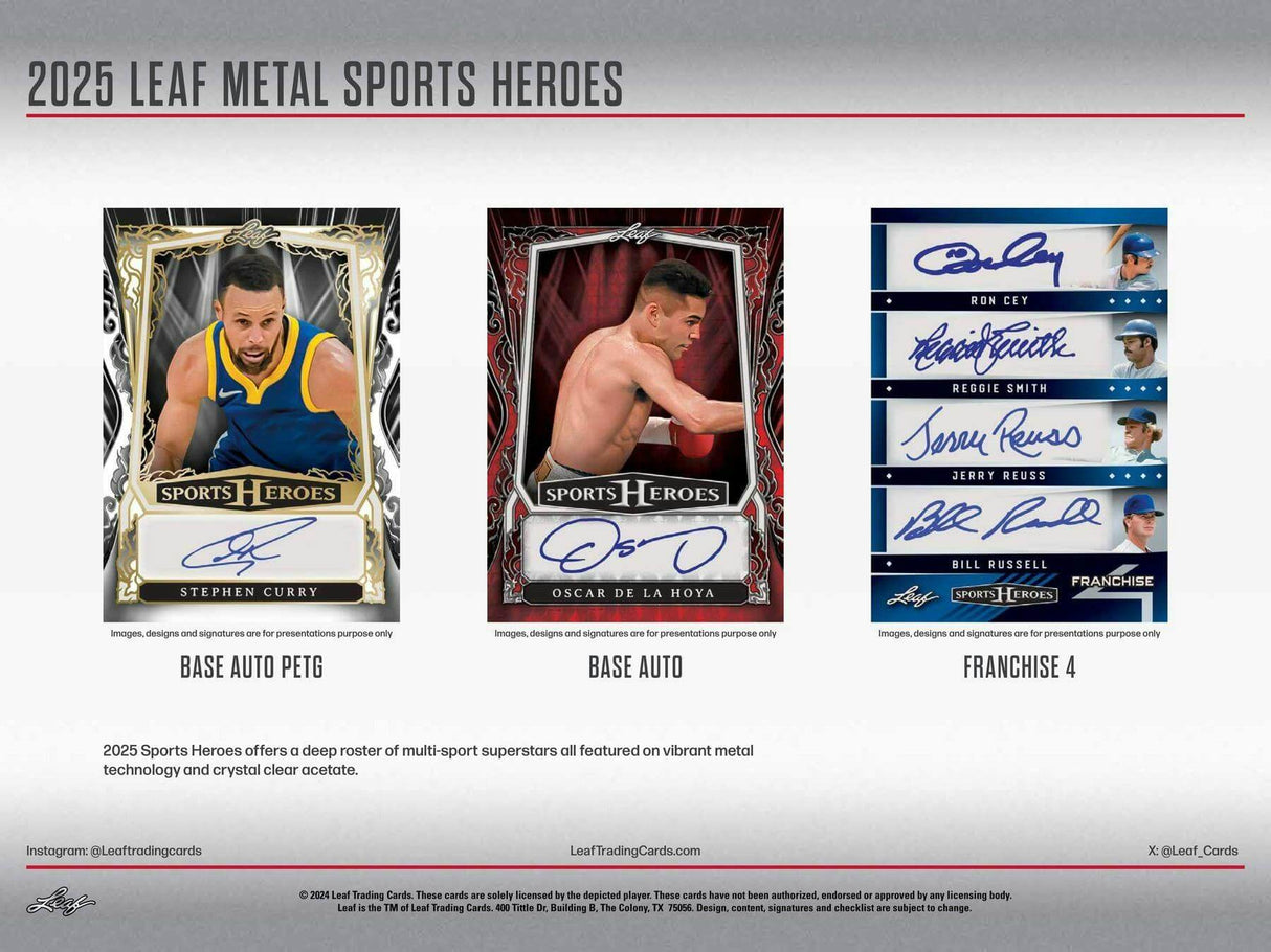 2025 Leaf Metal Sports Heroes Hobby Box