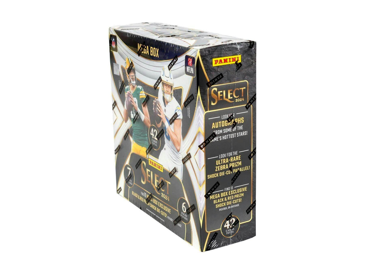 2024 Panini Select Football Mega Box (Black & Red Prizm Shock Die-Cuts)