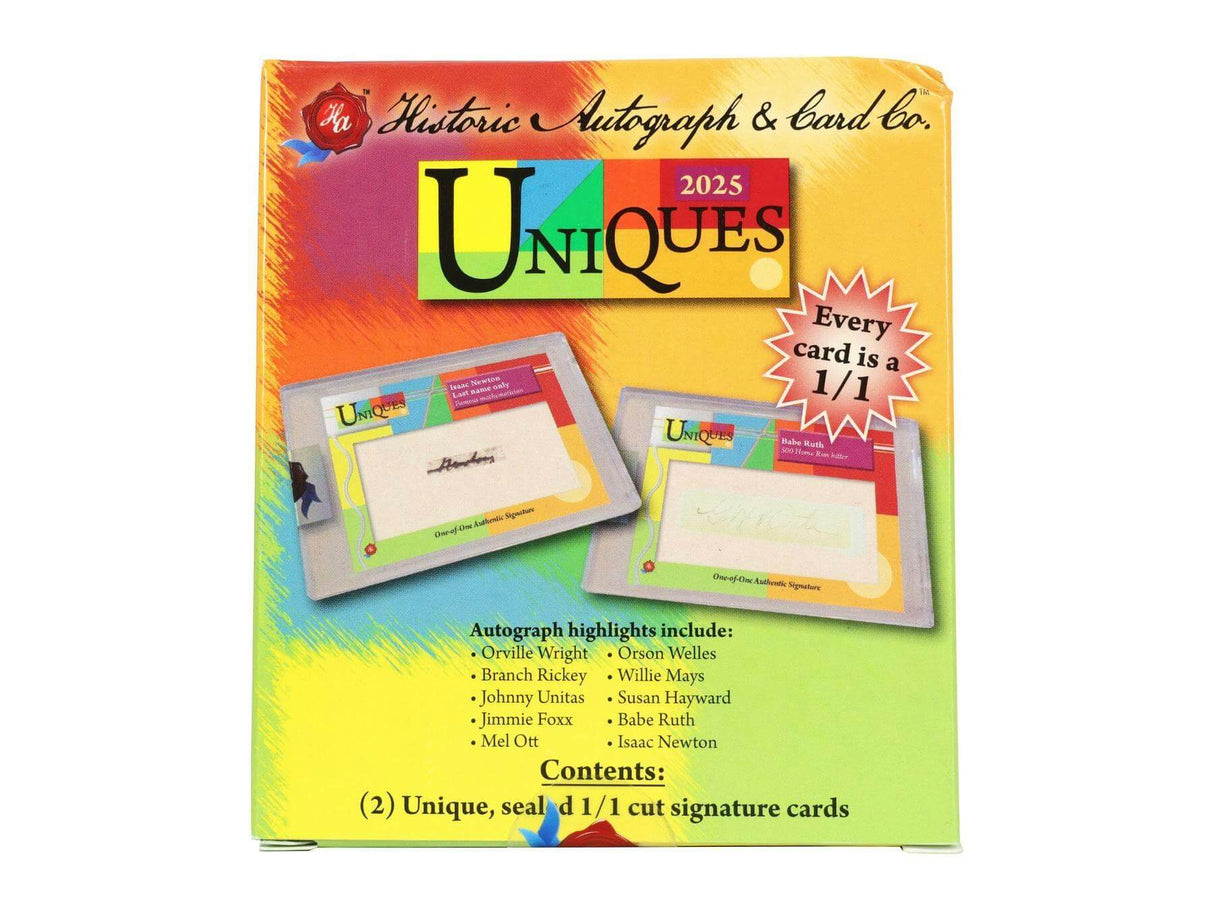 2025 Historic Autograph Uniques Hobby Box
