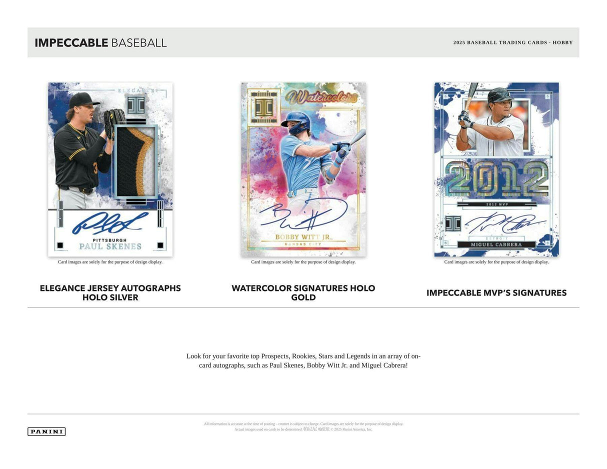 2025 Panini Impeccable Baseball Hobby 3-Box Case