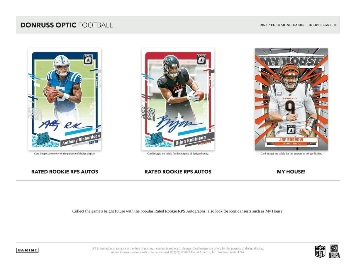 2023 Panini Donruss Optic Football 6-Pack Blaster Box (Blue Scope Parallels)