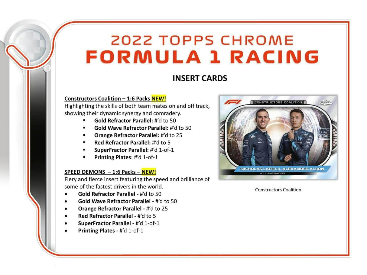 2022 Topps Formula 1 Chrome Hobby Lite Box