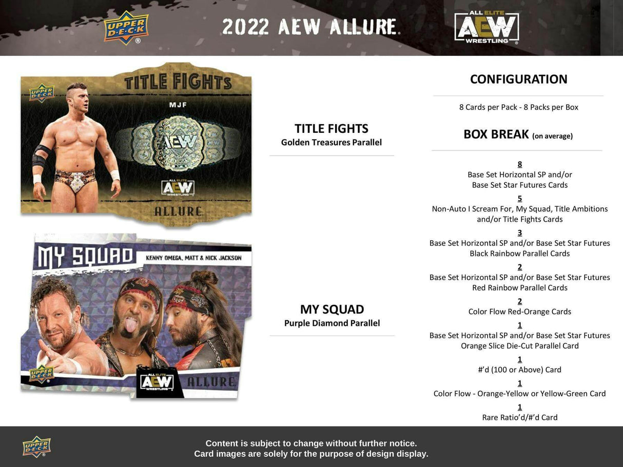 2022 Upper Deck AEW Allure Wrestling Hobby Box
