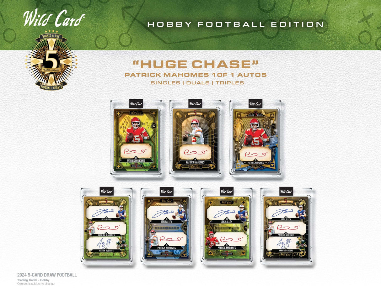 2024 Wild Card Five Card Draw Football Hobby Box