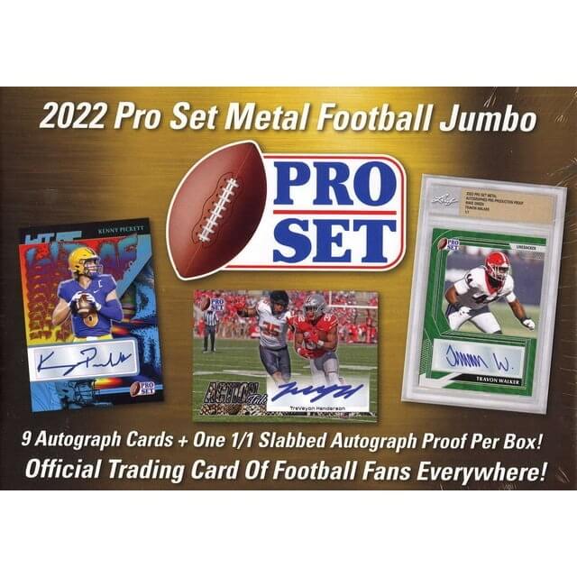 2022 Leaf Pro Set Metal Football Jumbo Hobby Box