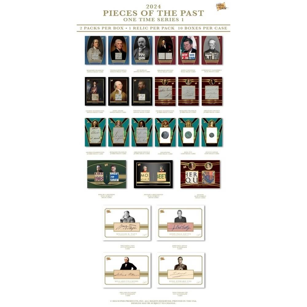 2024 Super Break Pieces of the Past One Time Series 1 Edition Hobby Box