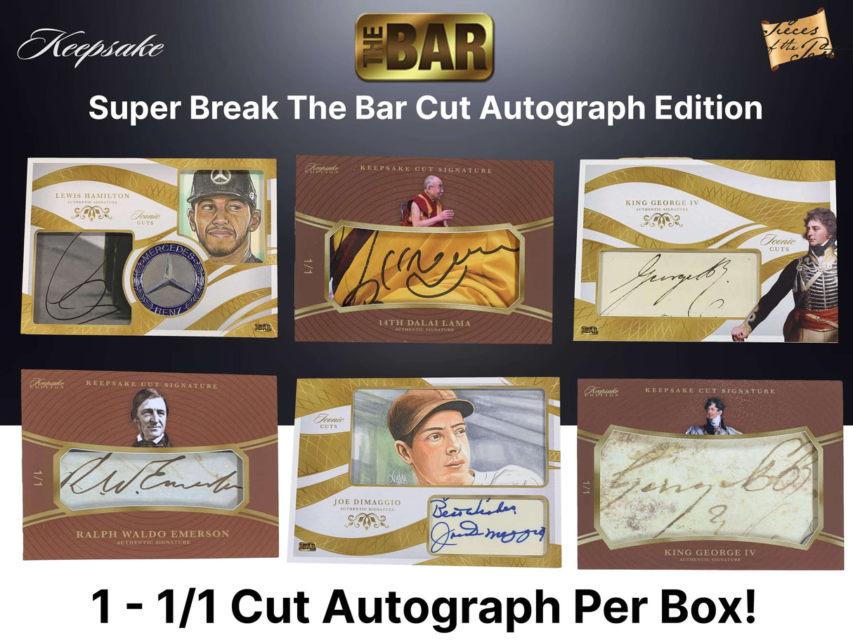 Super Break: The Bar Cut Autograph Hobby Box (1/1 Cut Signatures!)
