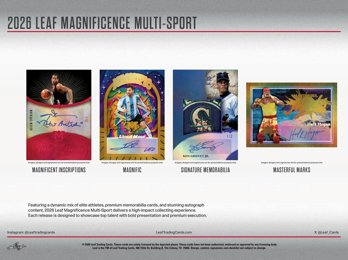 2026 Leaf Magnificence Hobby Box