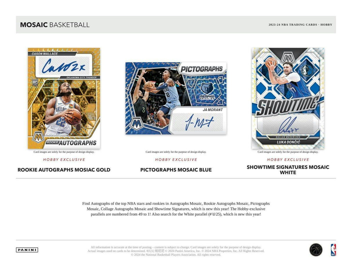 2023/24 Panini Mosaic Basketball Hobby Box