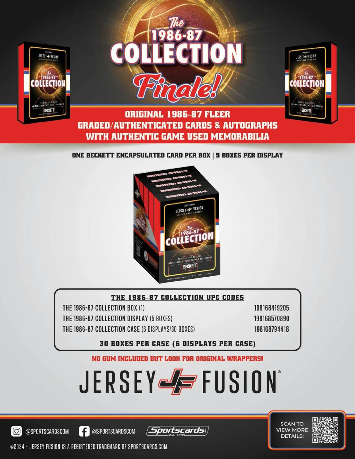 Jersey Fusion The 1986/87 Collection Finale! Basketball Hobby Box