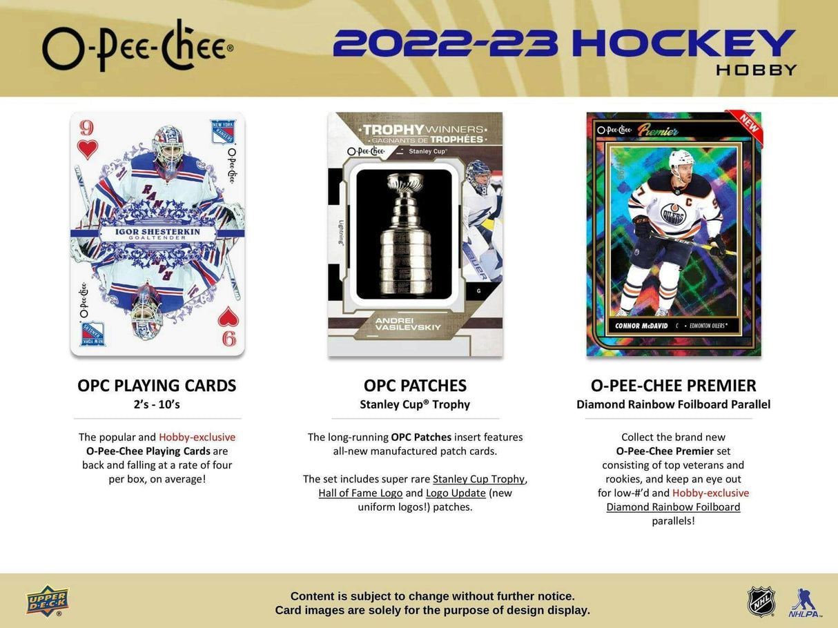 2022/23 Upper Deck O-Pee-Chee Hockey Hobby Box