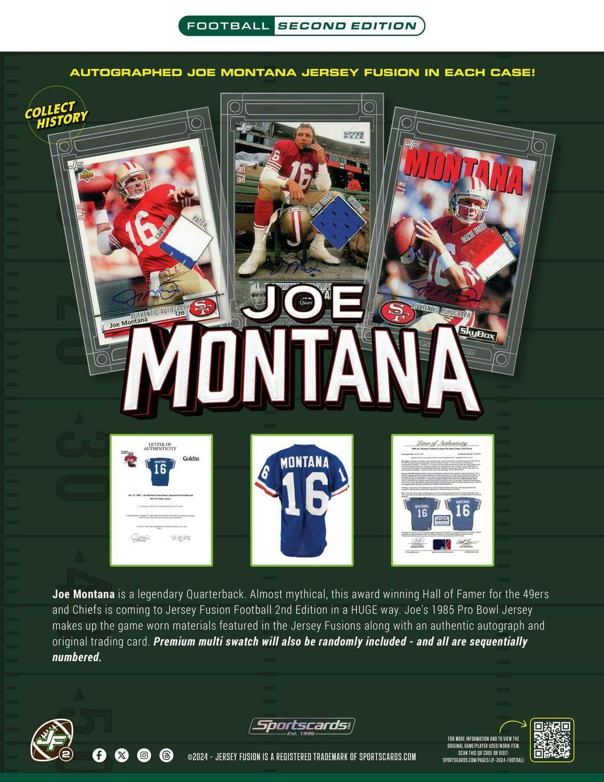 2024 Jersey Fusion Football Second Edition Hobby Pack