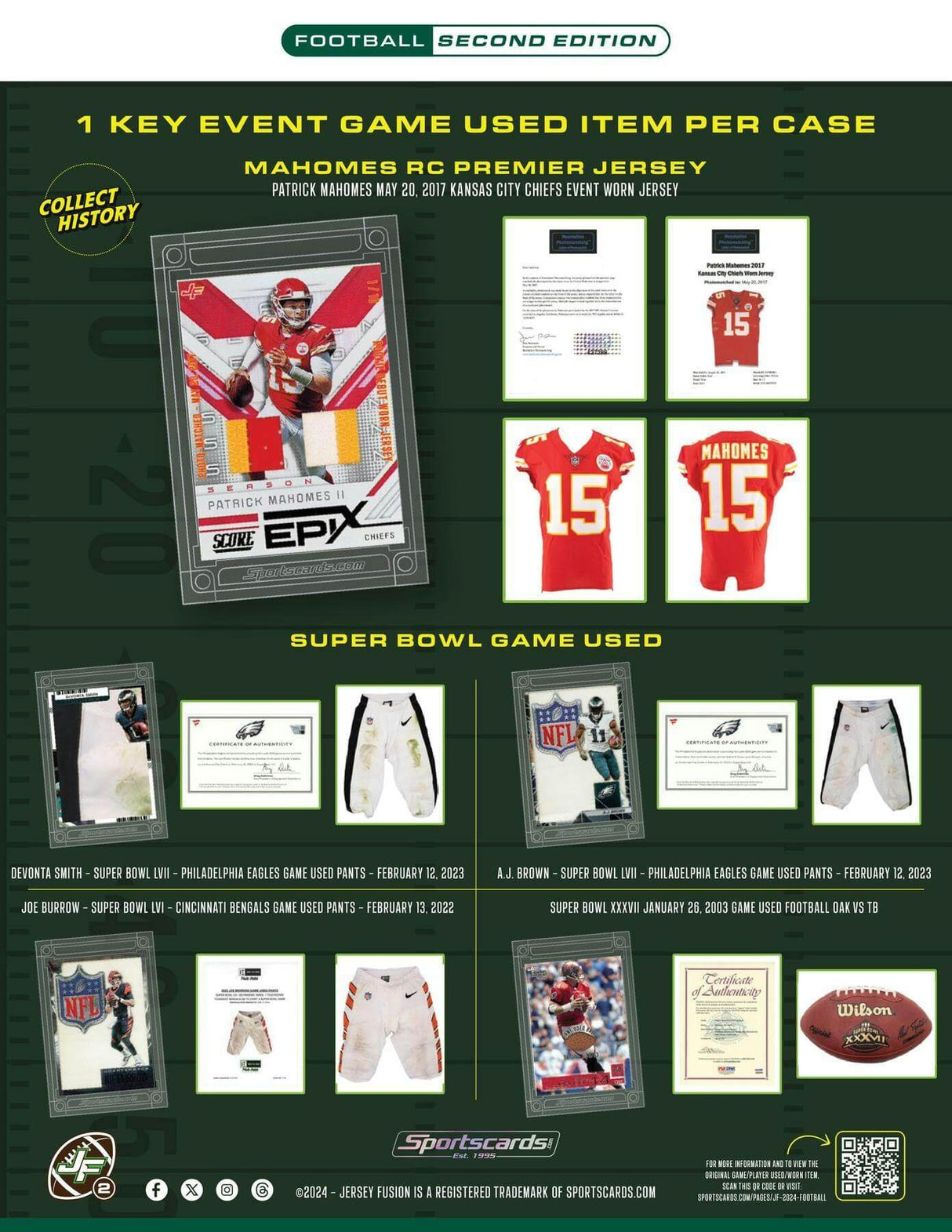 2024 Jersey Fusion Football Second Edition Hobby Pack