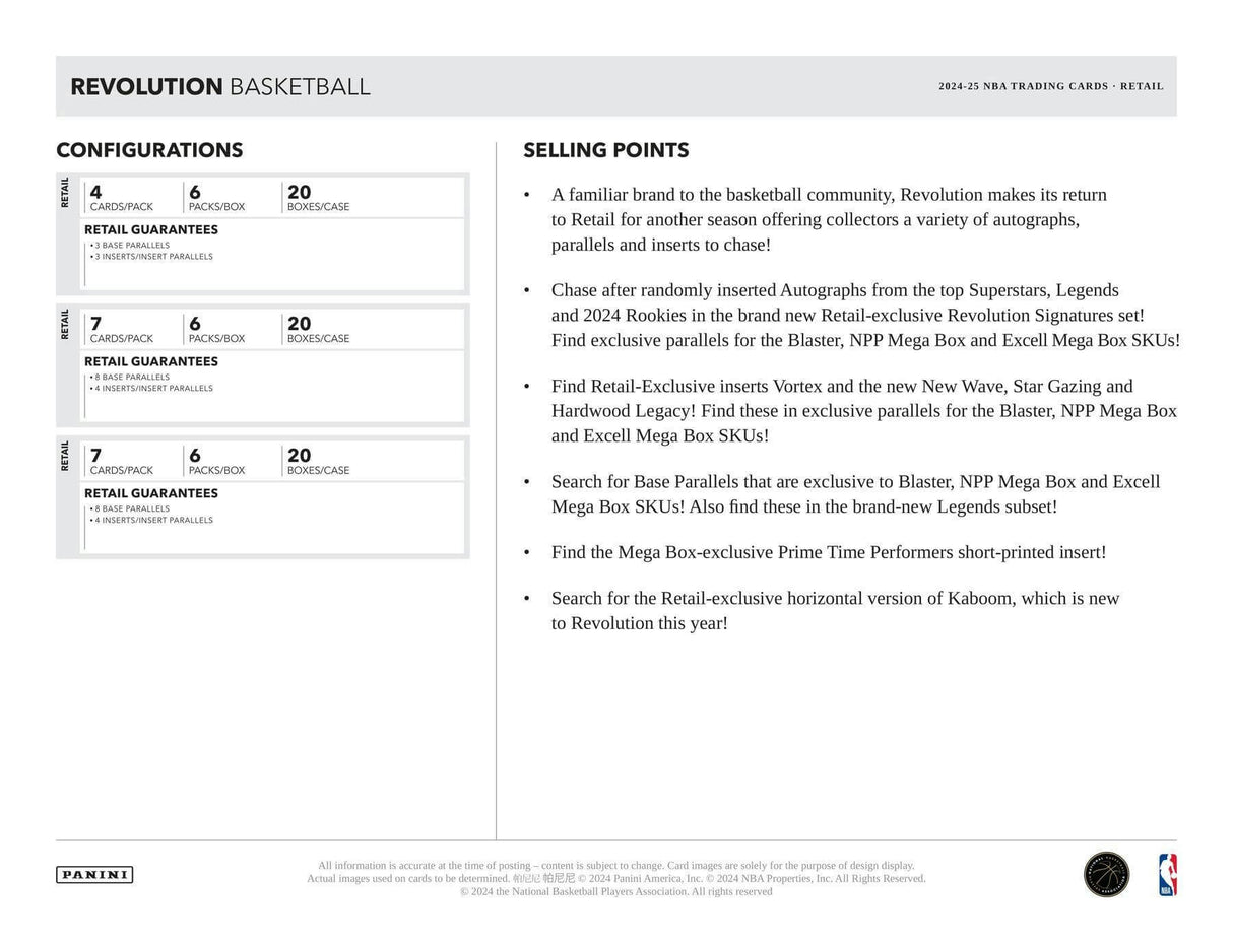 2024/25 Panini Revolution Basketball Mega Box