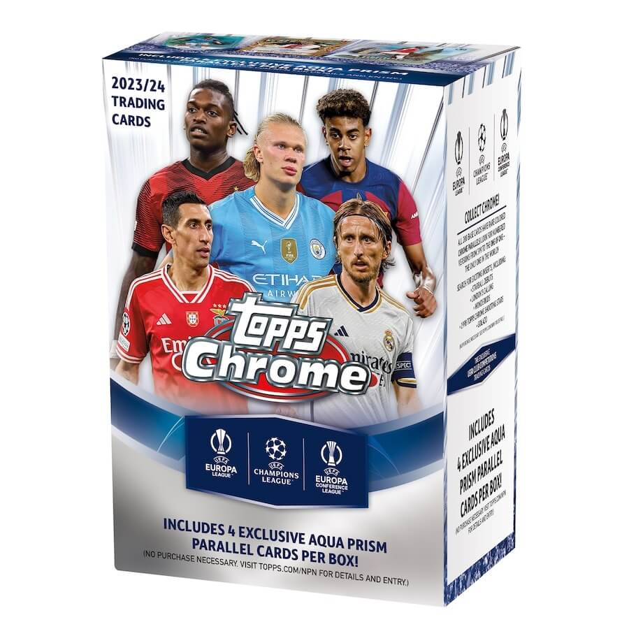 2023/24 Topps Chrome UEFA Club Competitions Soccer 7-Pack Blaster Box