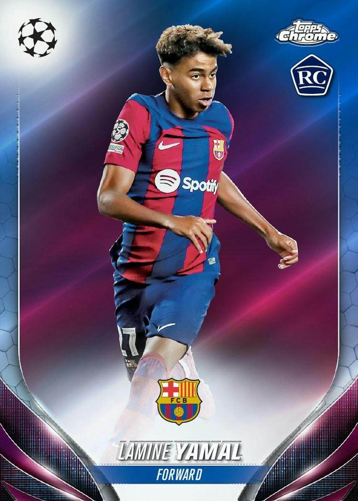 2023/24 Topps Chrome UEFA Club Competitions Soccer 7-Pack Blaster Box