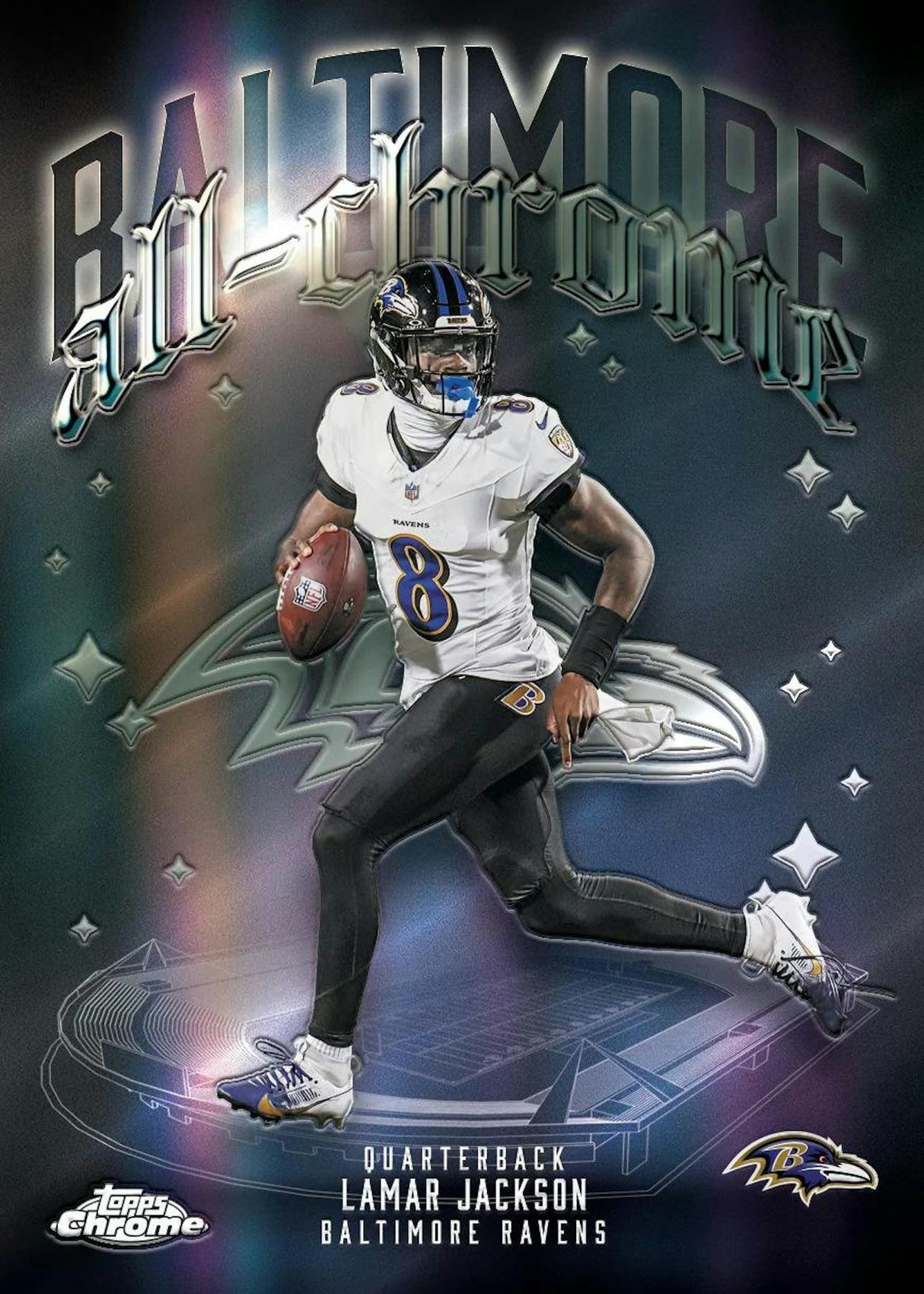2025 Topps Chrome Football Blaster Box