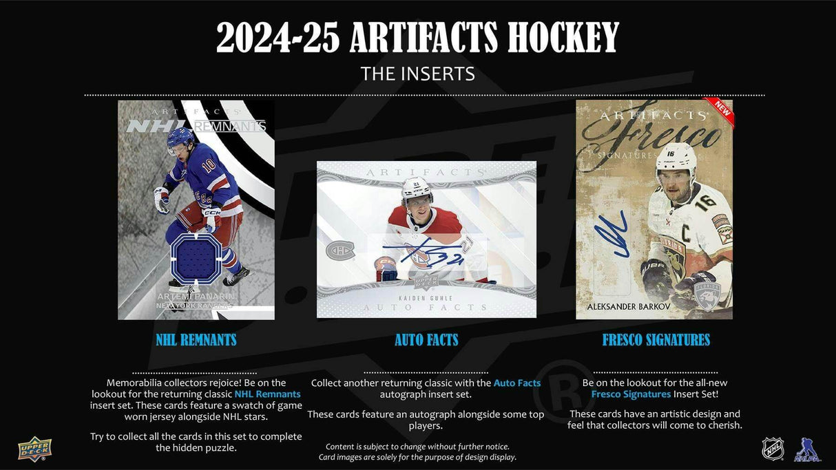 2024/25 Upper Deck Artifacts Hockey 7-Pack Blaster Box