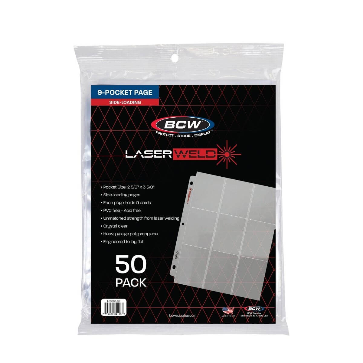 BCW LaserWeld Pages - 9 Pocket - 50ct Pack