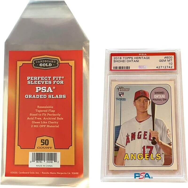 Cardboard Gold Perfect Fit Sleeves for PSA Graded Slabs