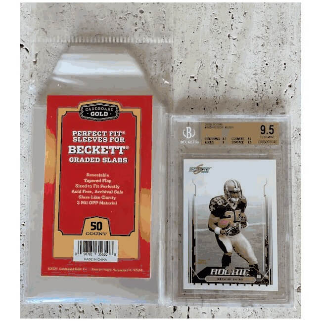 Cardboard Gold Perfect Fit Sleeves for BECKETT Graded Slabs